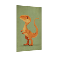 Whimsical Dinosaur Illustration Art for Kids' Rooms