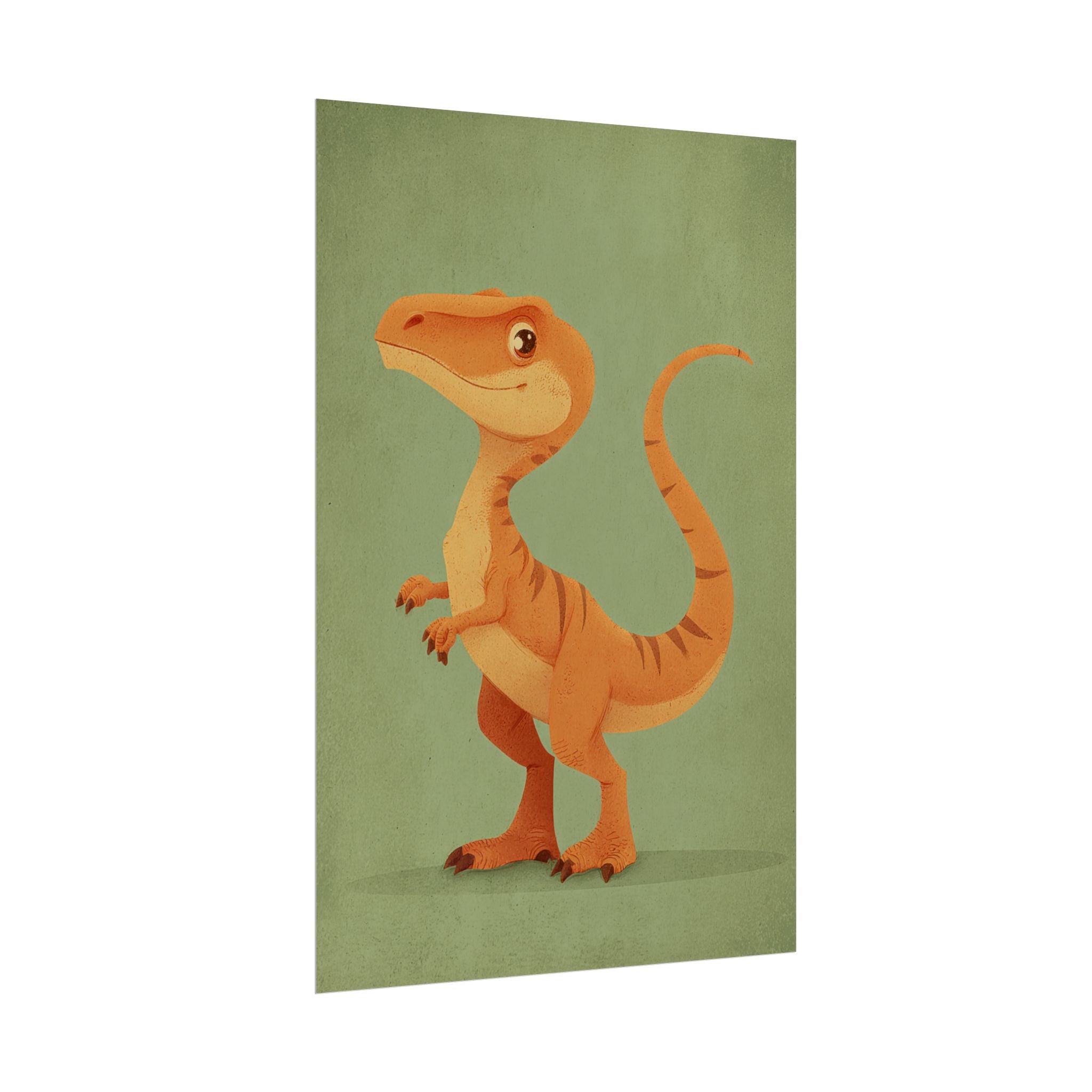 Whimsical Dinosaur Illustration Art for Kids' Rooms