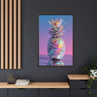 Colorful Pineapple Canvas Art | Abstract Tropical Design