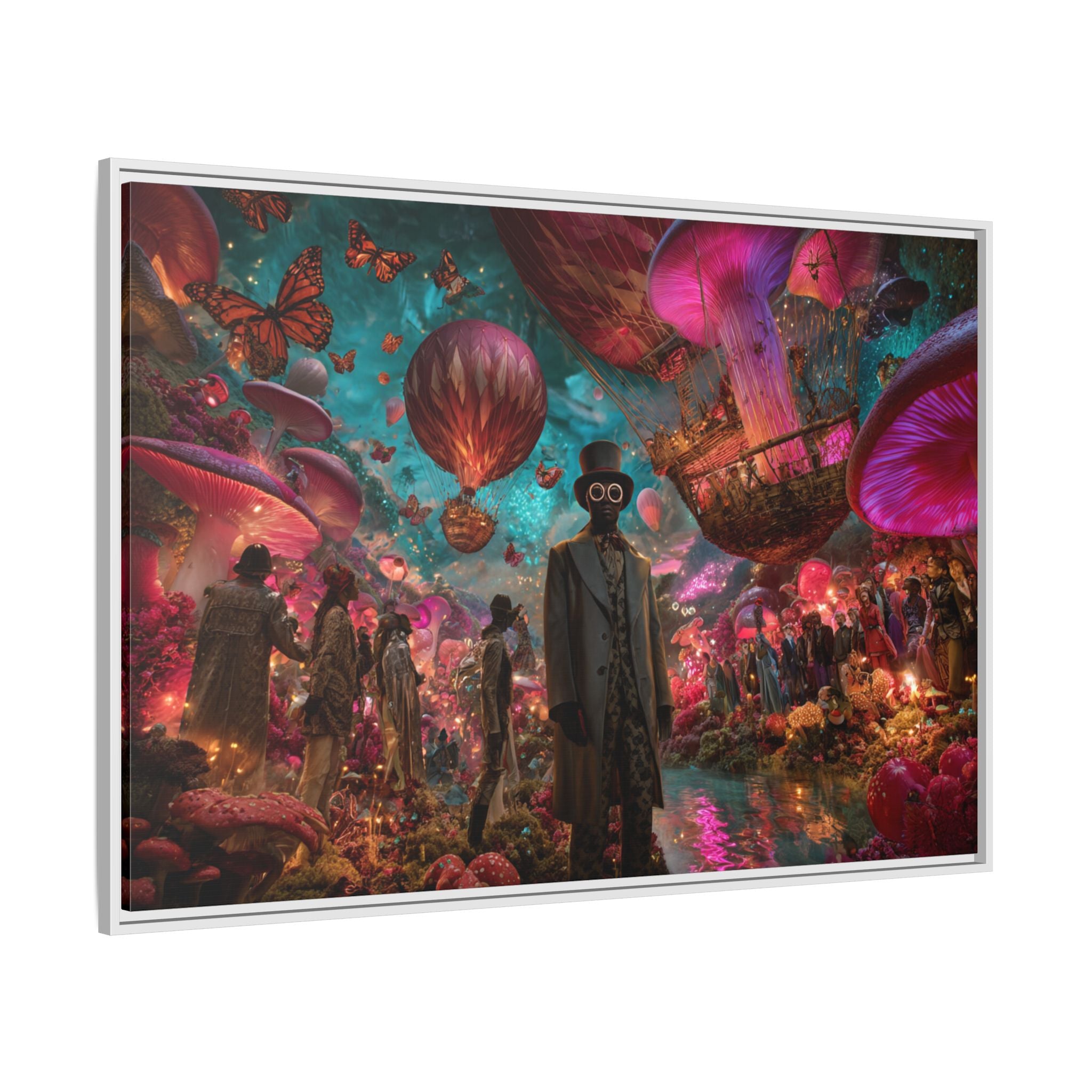 Whimsical Hot Air Balloon Fantasy Artwork | Surreal Landscape