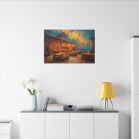 Autumn Festival Night Scene - Colorful Impressionist Art