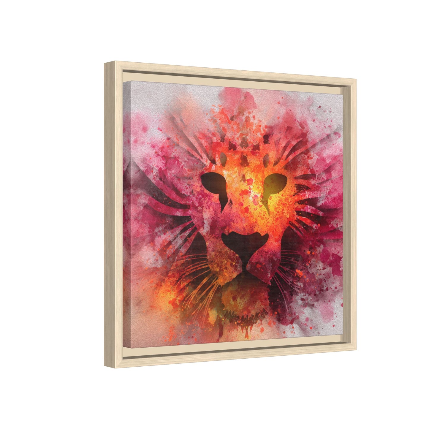 Vibrant Lion Artwork – Bold Watercolor Print