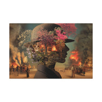 Whimsical Floral Silhouette Art Print | Living Room Décor