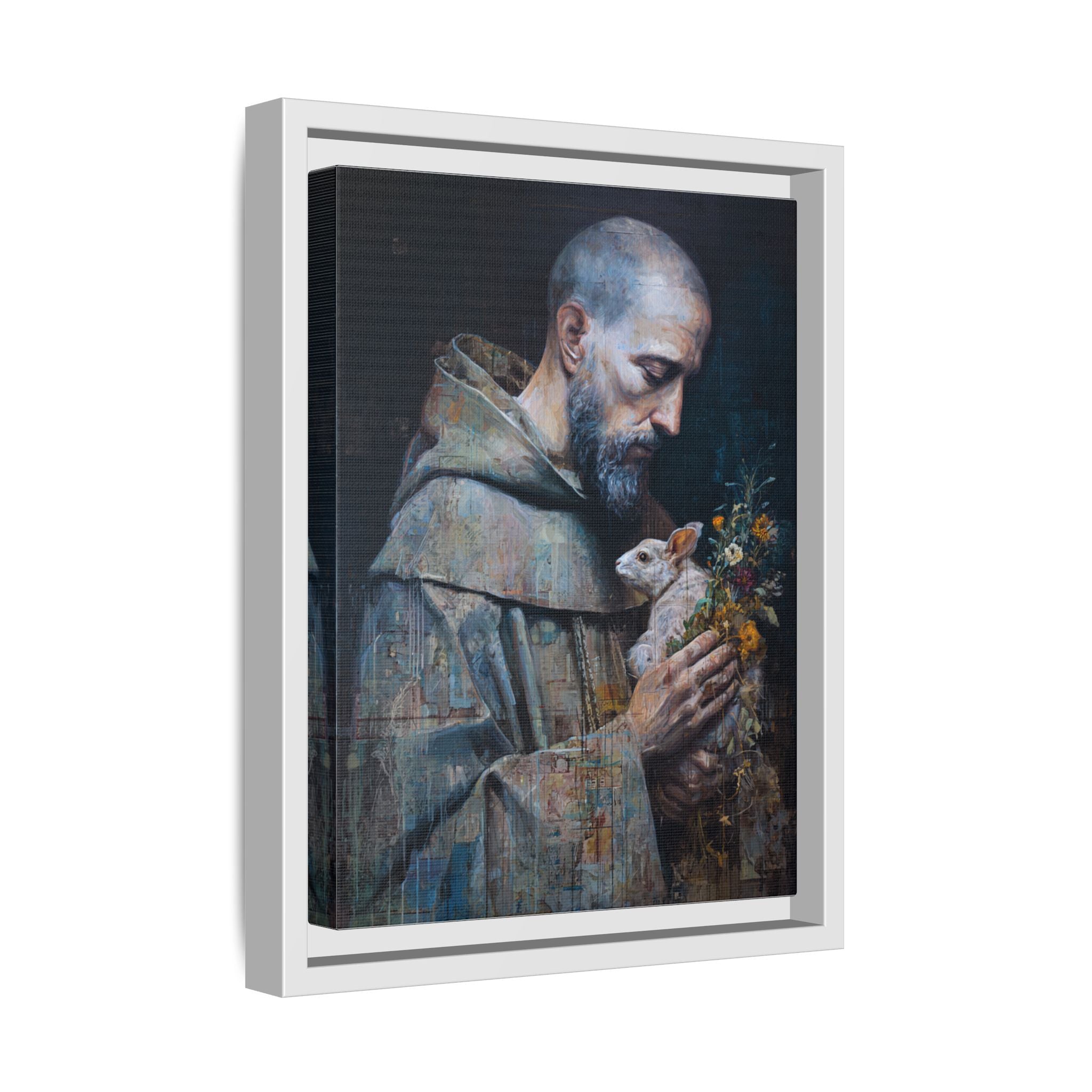 Saint Francis and Rabbit Artwork - Nature Inspired Wall Art