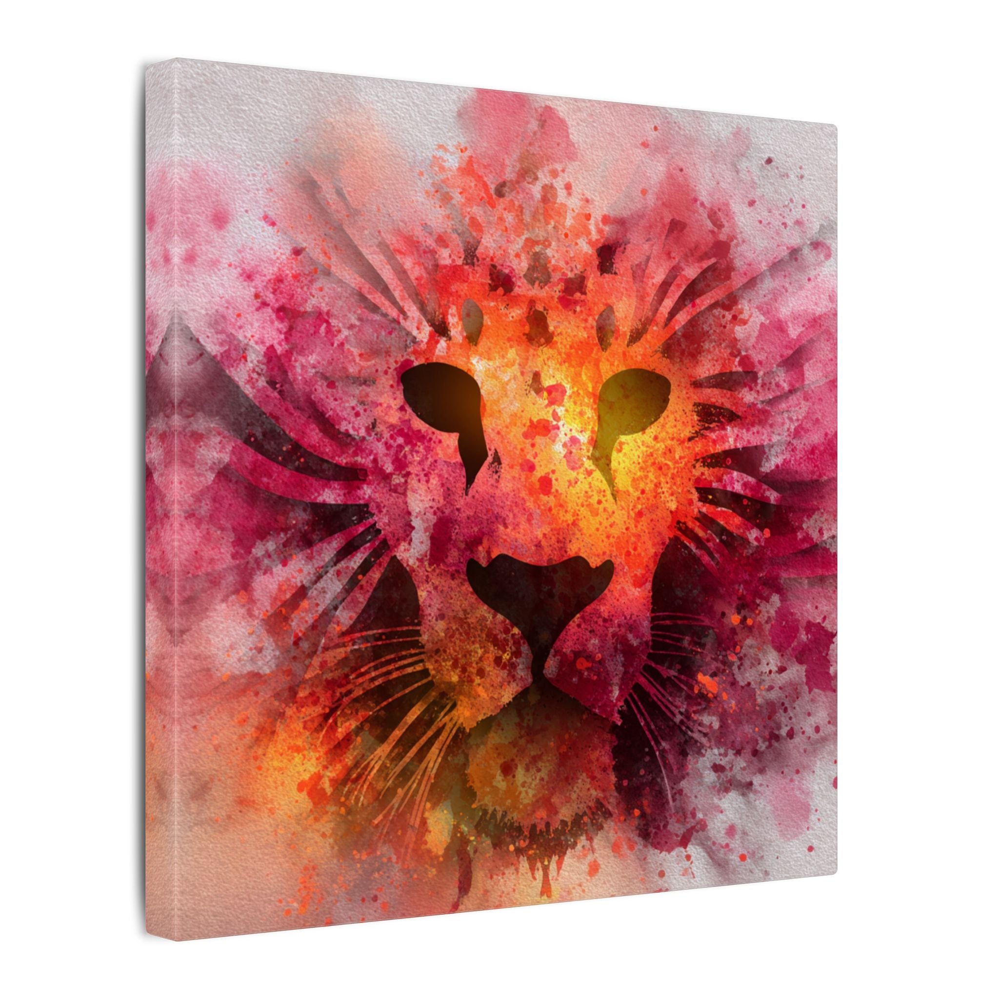 Vibrant Lion Watercolor Artwork | Animal Portrait