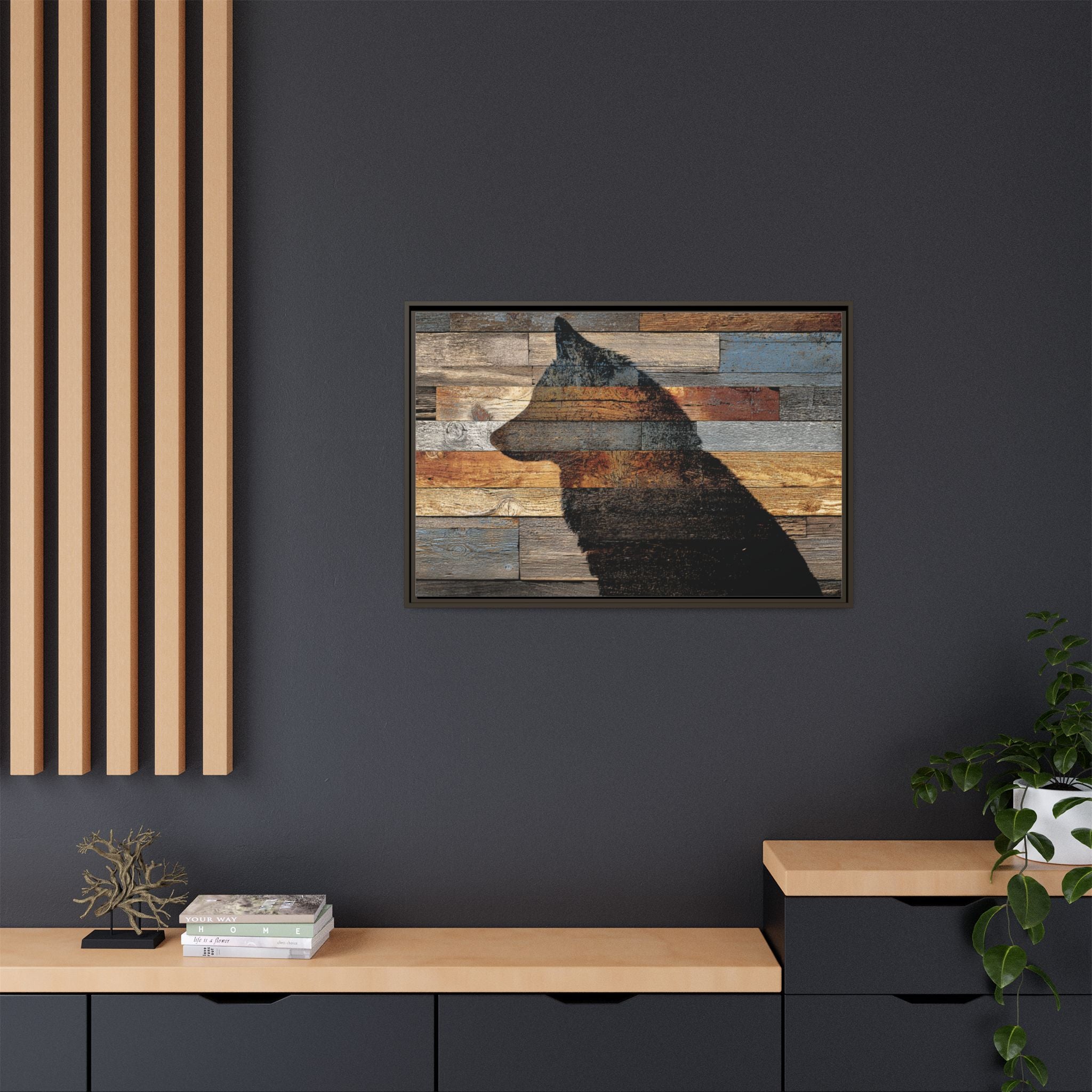 Rustic Wolf Silhouette Wall Art | Nature Inspired Decor
