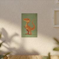 Whimsical Dinosaur Illustration Art for Kids' Rooms