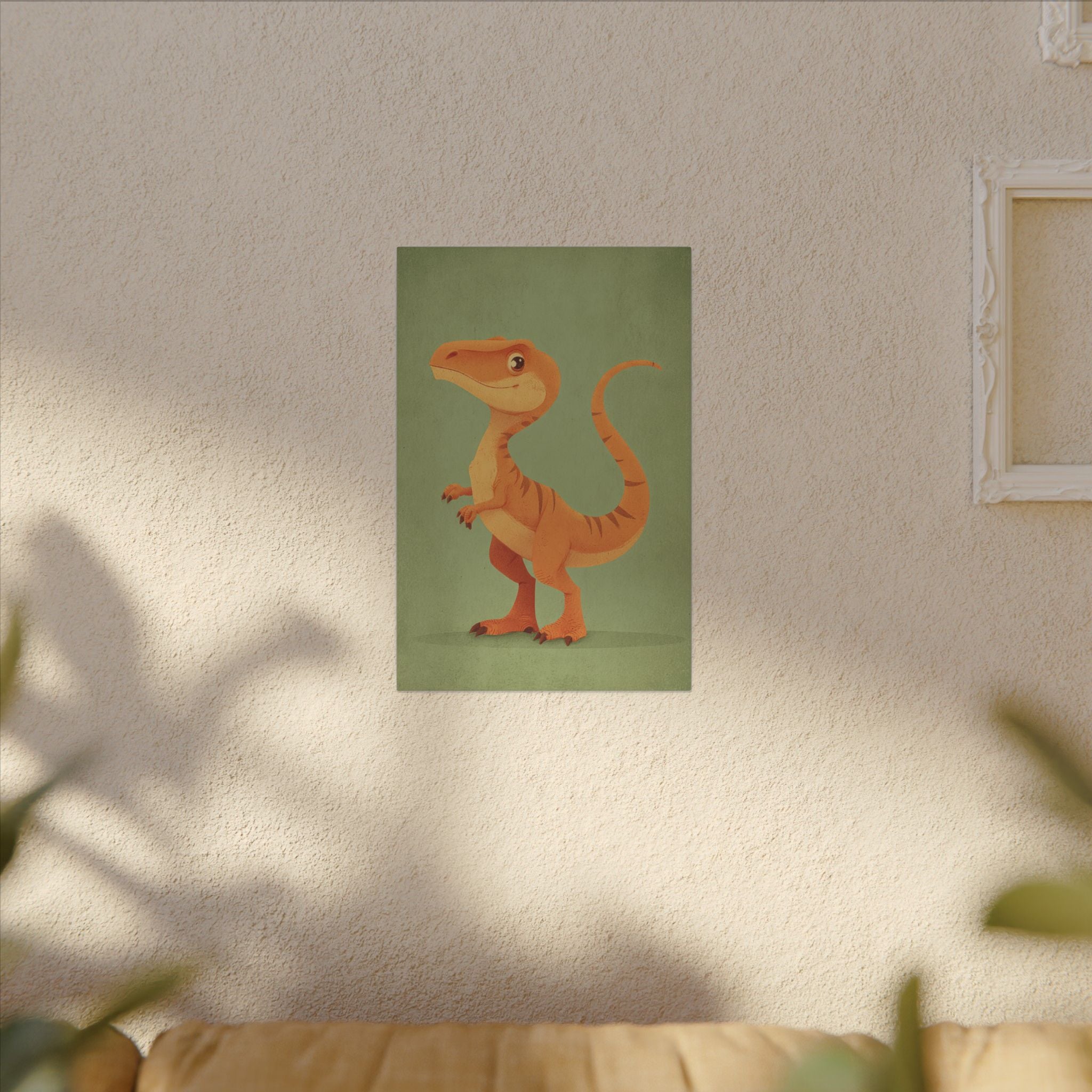 Whimsical Dinosaur Illustration Art for Kids' Rooms