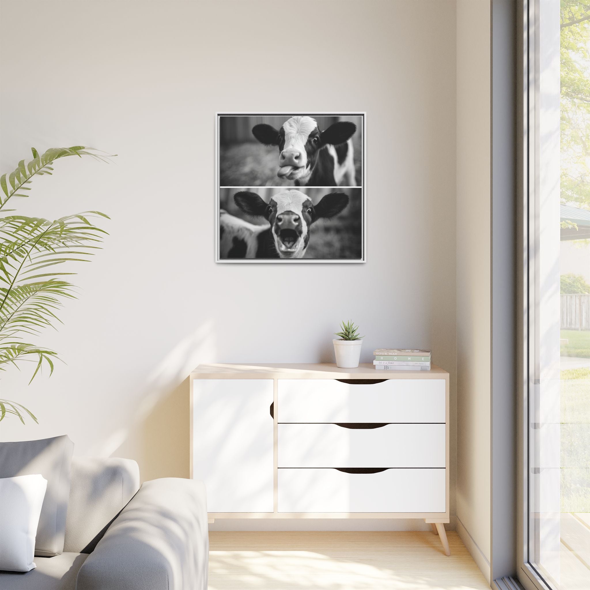 Whimsical Cow Photography | Black and White Animal Art