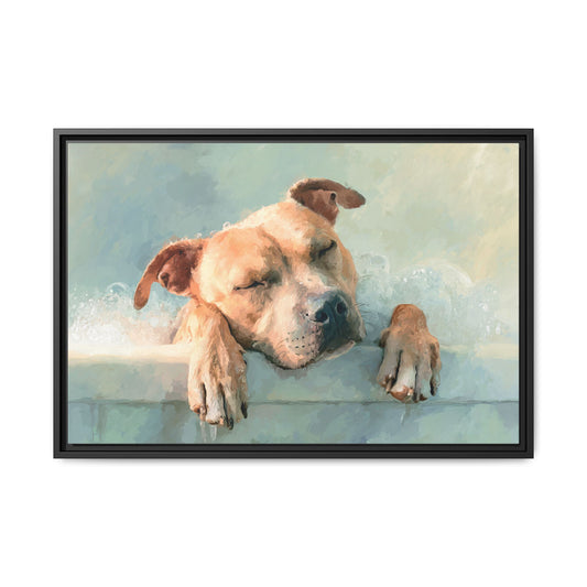 Cozy Dog Portrait | Serene Animal Artwork for Warm Spaces