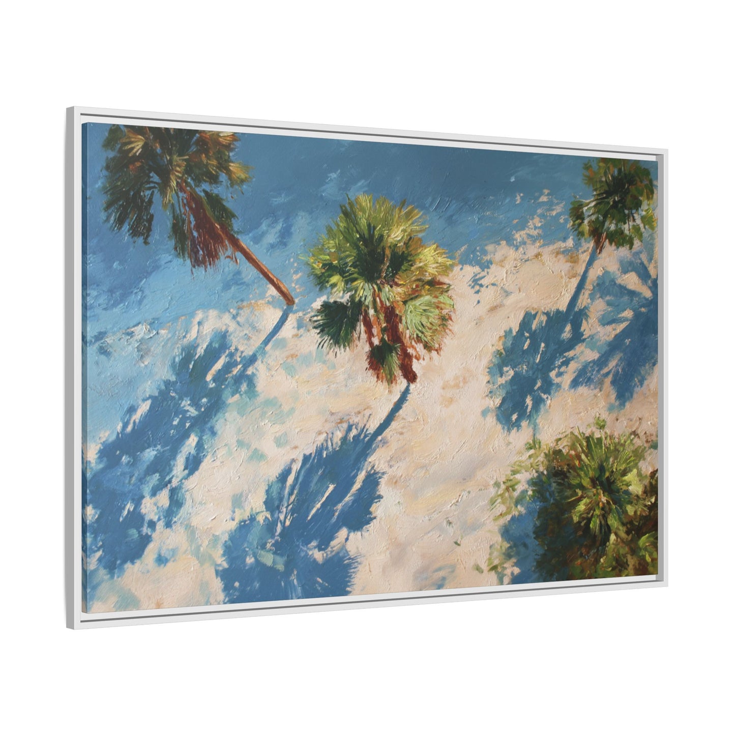 Tropical Palm Trees Artwork | Vibrant Coastal Landscape
