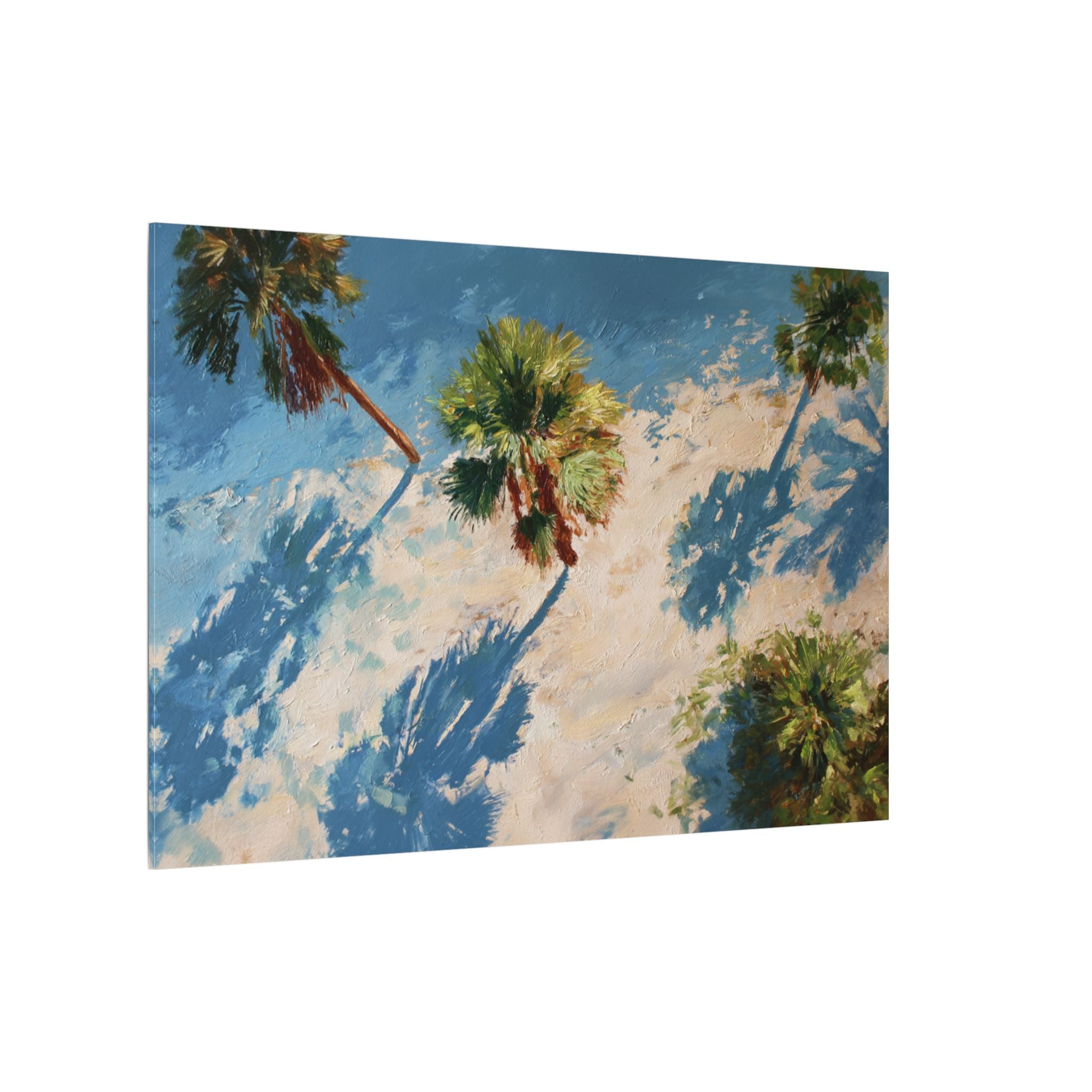 Tropical Palm Trees Artwork | Vibrant Coastal Landscape