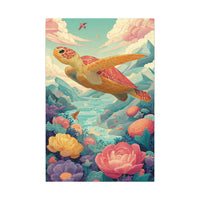 Vibrant Turtle Art | Whimsical Nature Illustration