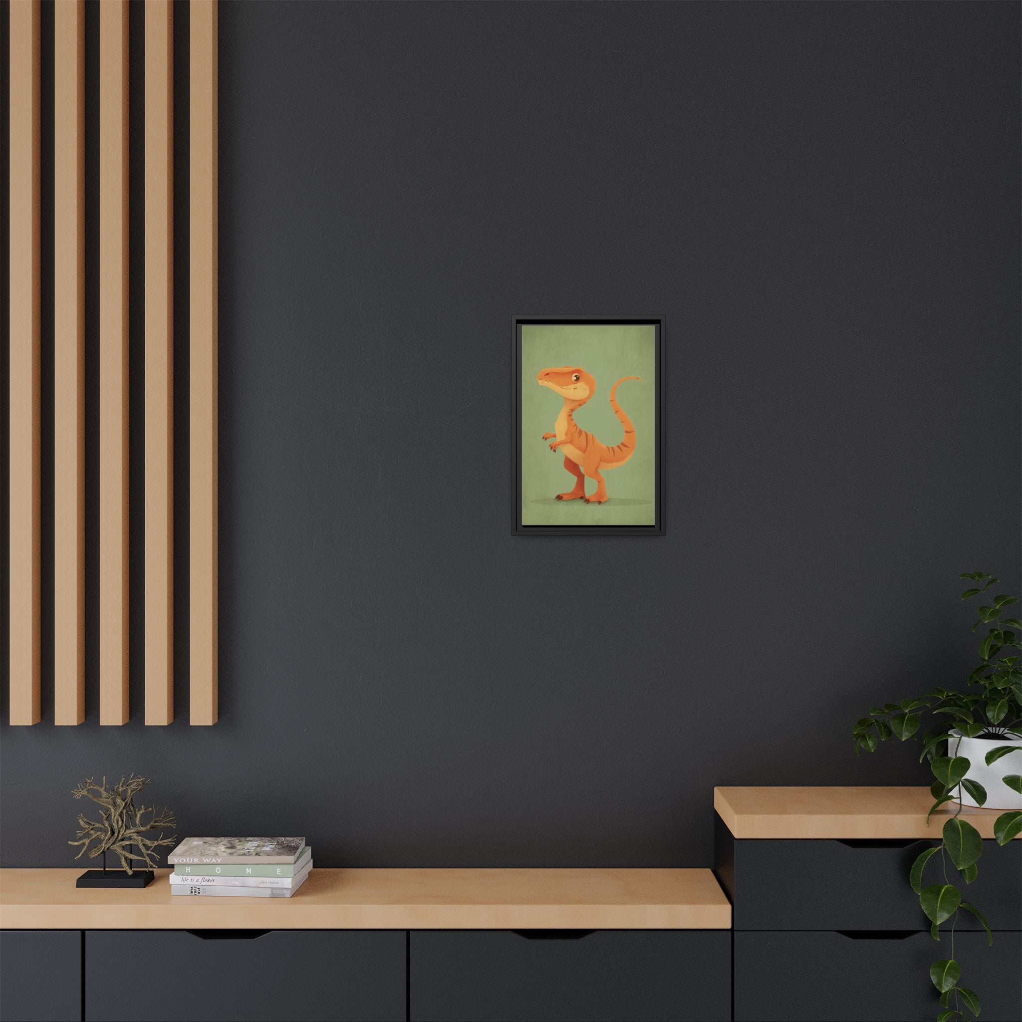 Whimsical Dinosaur Illustration Art for Kids' Rooms