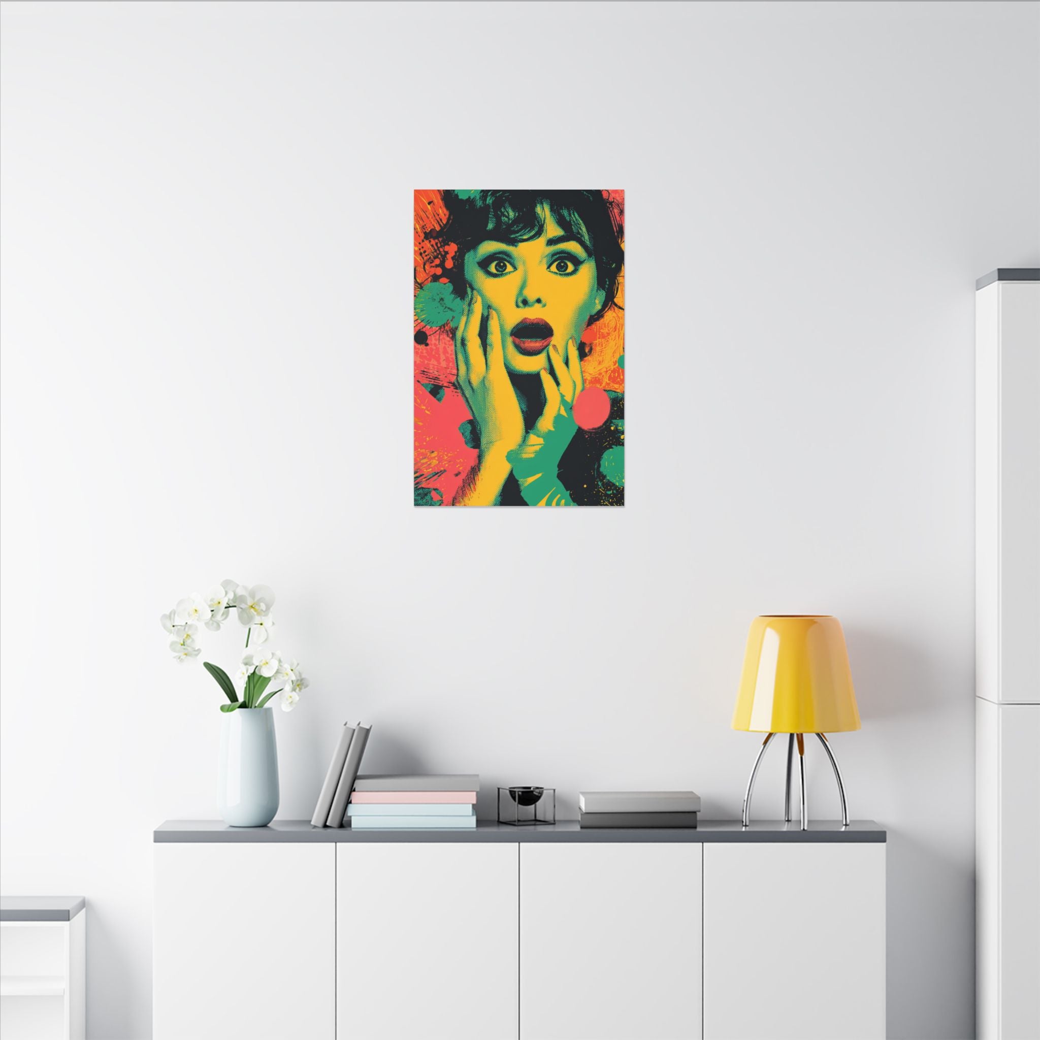 Surreal Pop Art Woman – Vibrant Modern Wall Art