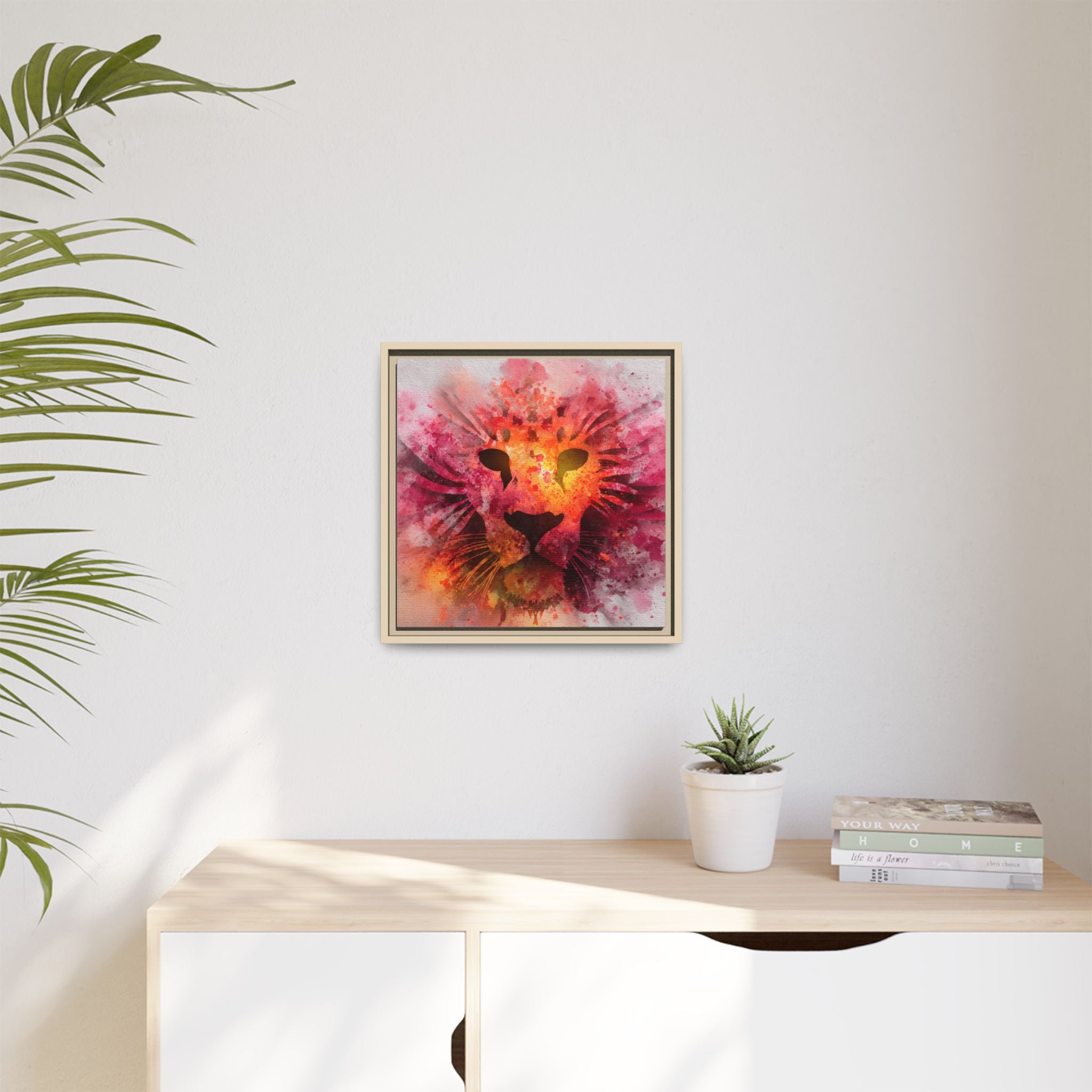 Vibrant Lion Watercolor Artwork | Animal Portrait