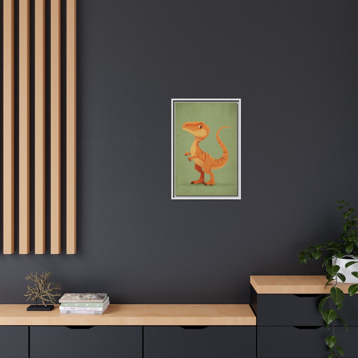 Whimsical Dinosaur Illustration Art for Kids' Rooms