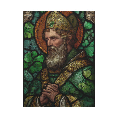 Saint Artwork | Irish Heritage Art | Traditional Green Tones