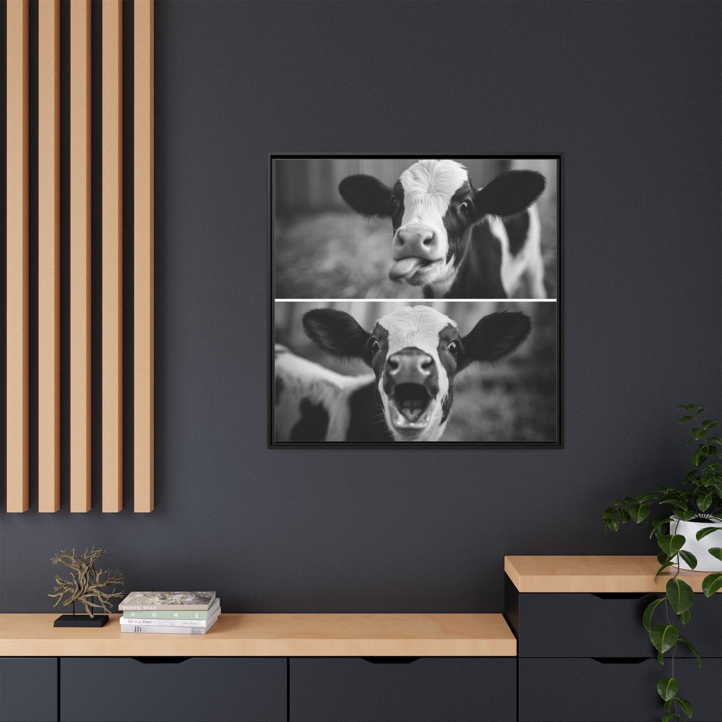 Whimsical Cow Photography | Black and White Animal Art