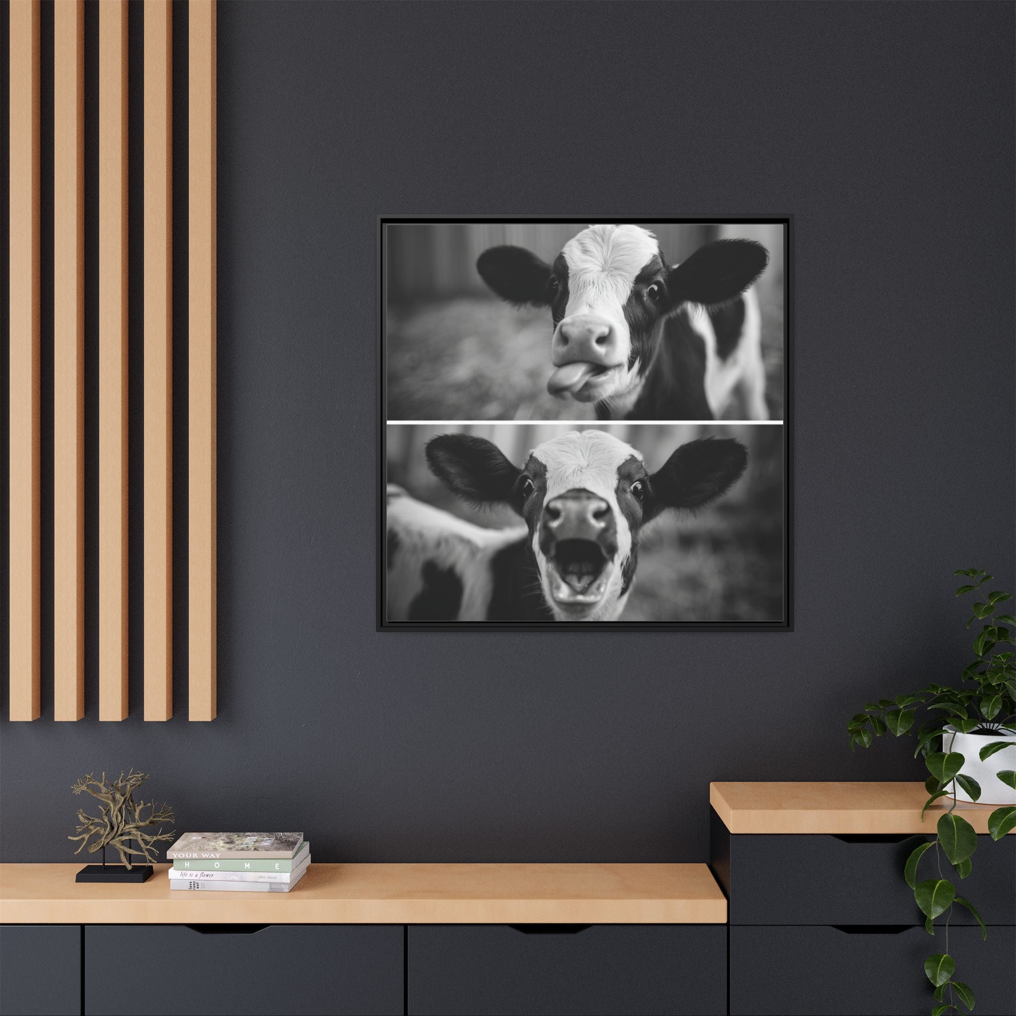 Whimsical Cow Photography | Black and White Animal Art