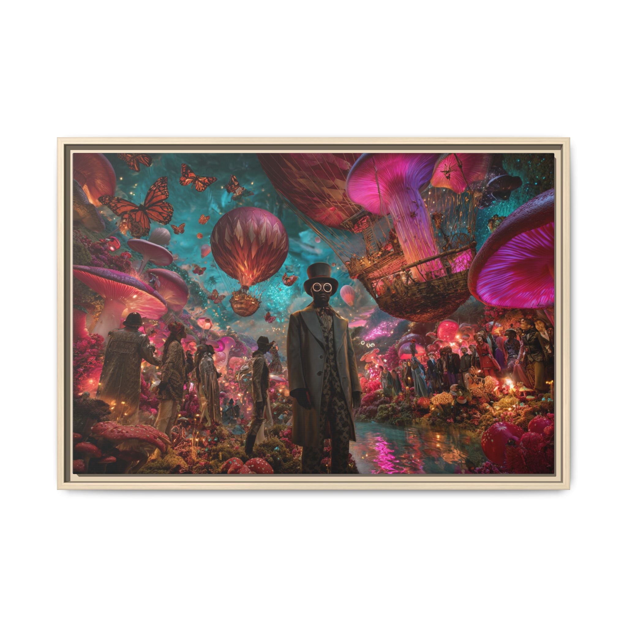 Whimsical Hot Air Balloon Fantasy Artwork | Surreal Landscape