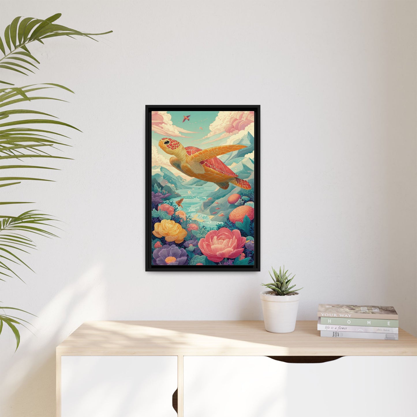 Vibrant Turtle Art | Whimsical Nature Illustration