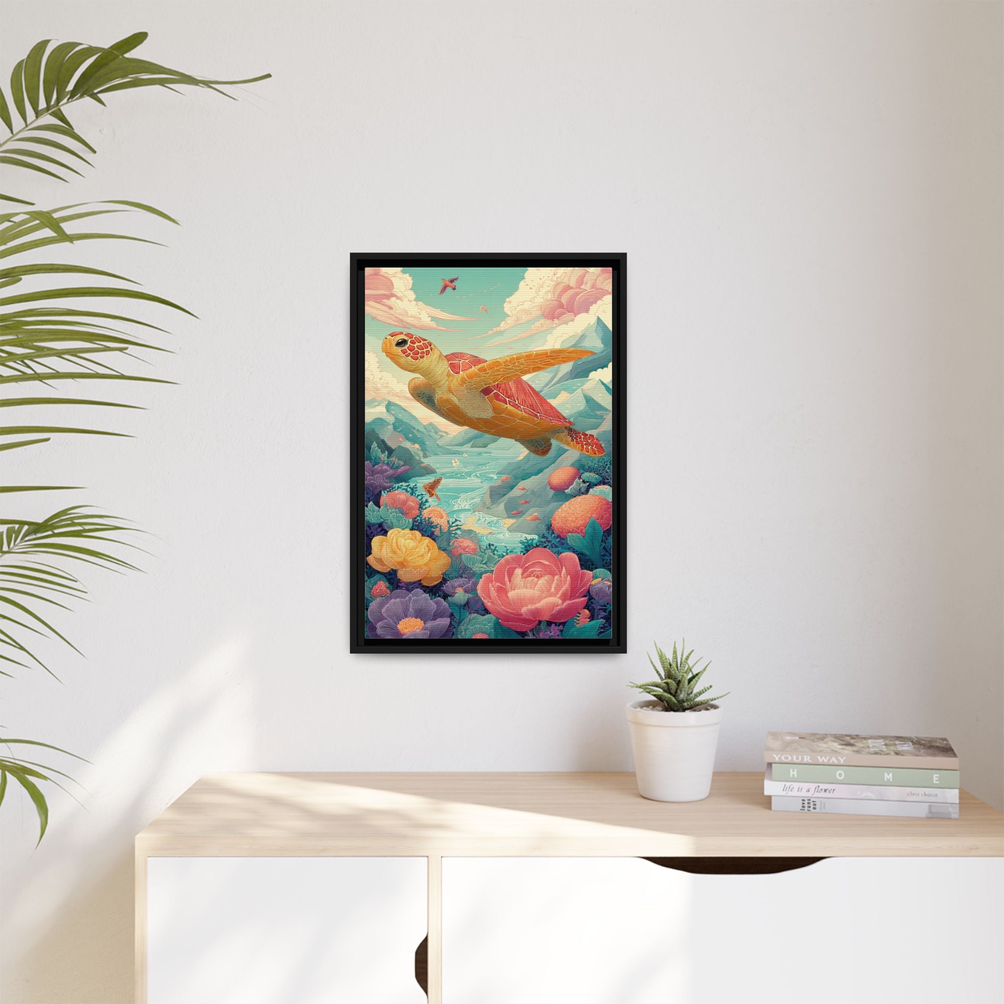 Vibrant Turtle Art | Whimsical Nature Illustration