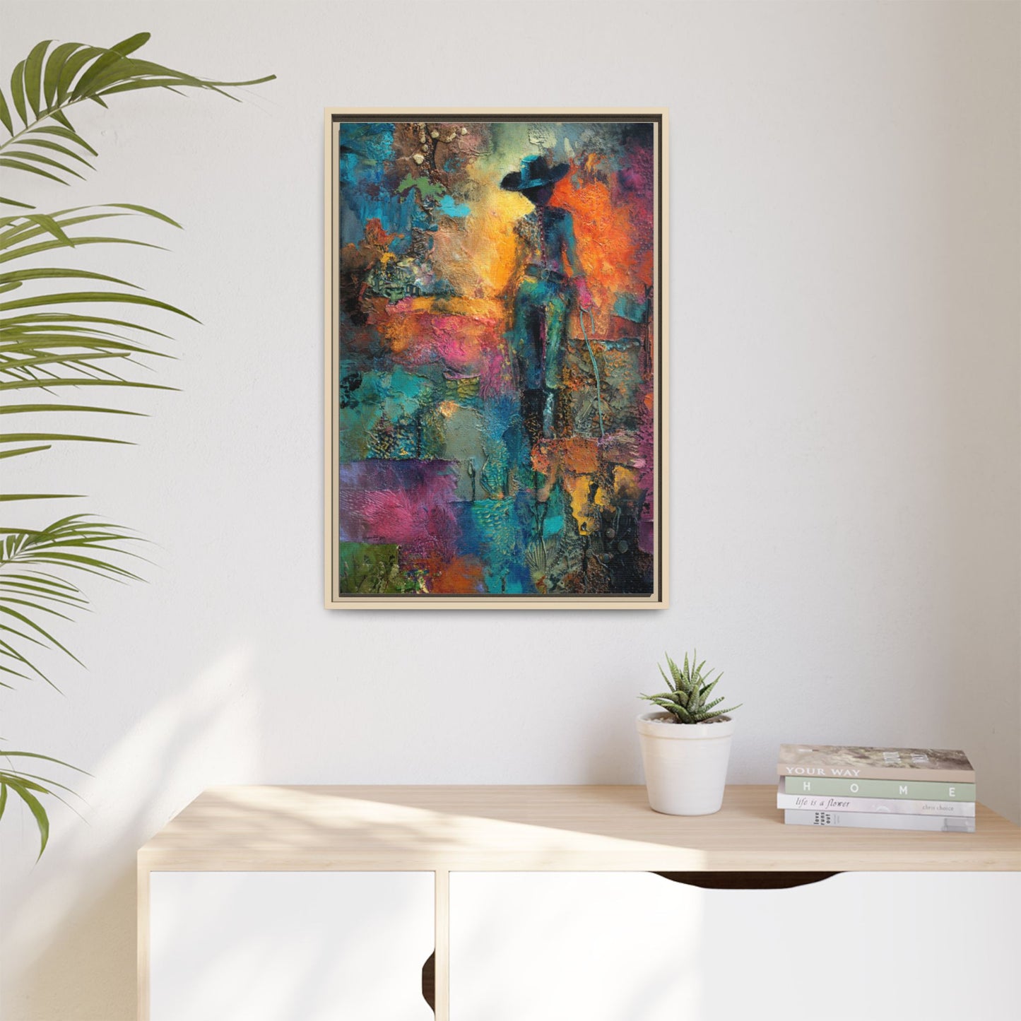 Abstract Cowgirl Art | Colorful Canvas Artwork