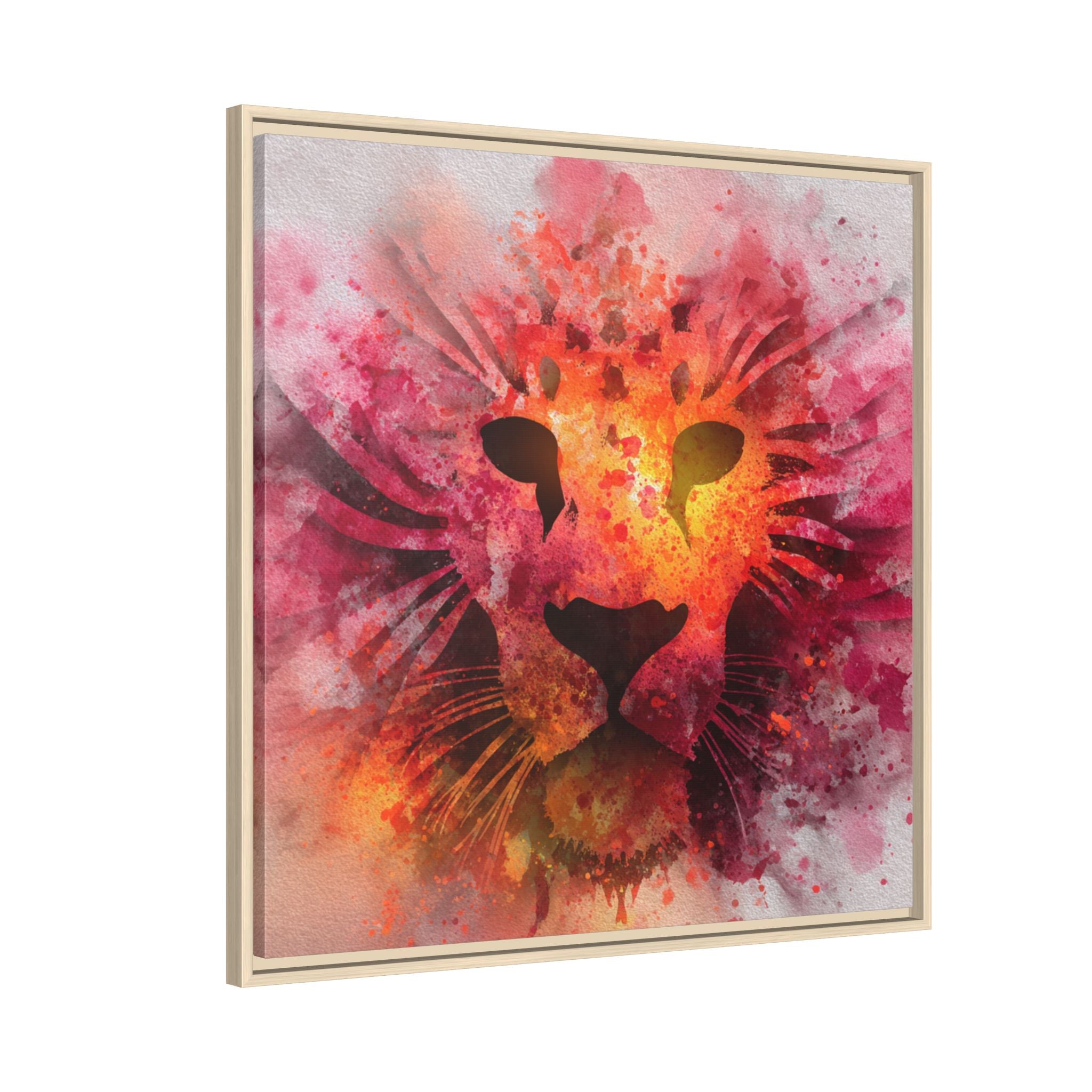 Vibrant Lion Artwork – Bold Watercolor Print