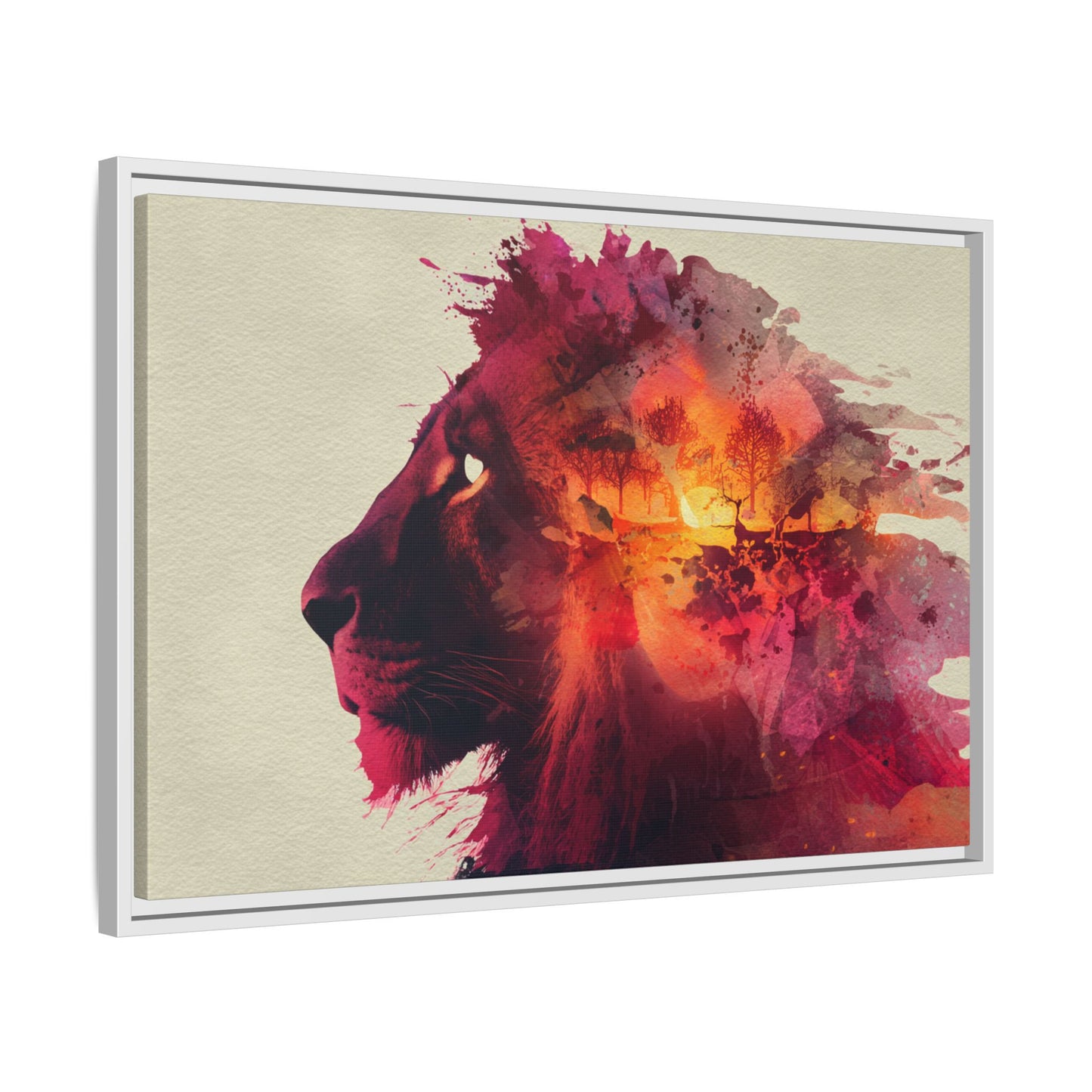 Majestic Lion Watercolor Art | Vibrant Animal Portrait