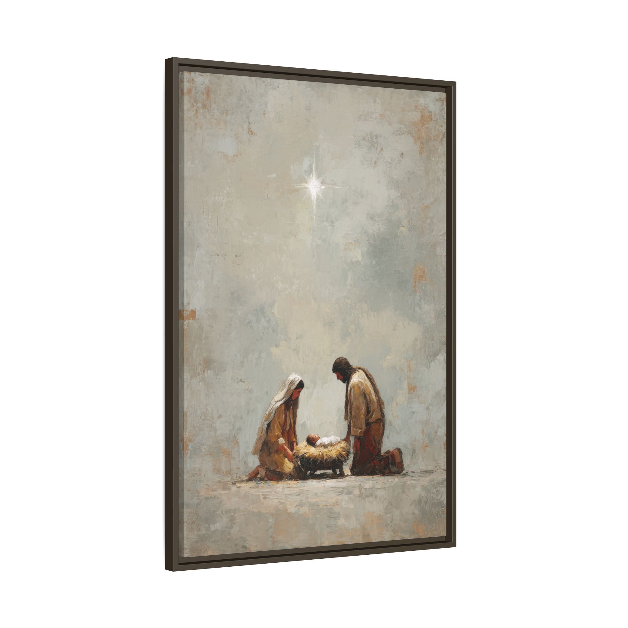 Nativity Scene Art Print - Warm Family Vibes