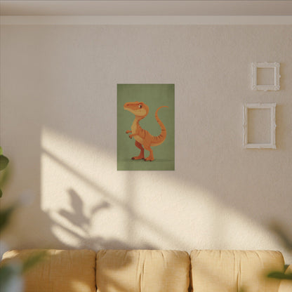 Whimsical Dinosaur Illustration Art for Kids' Rooms