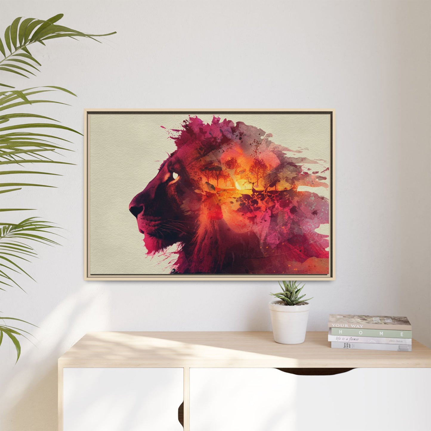 Majestic Lion Watercolor Art | Vibrant Animal Portrait