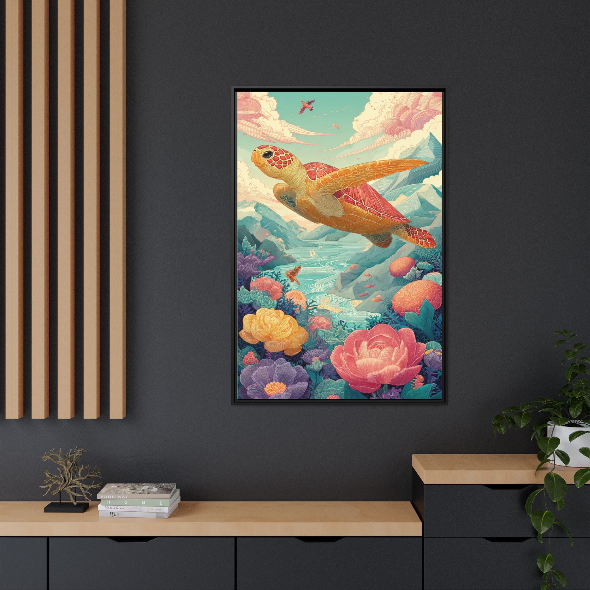 Vibrant Turtle Art | Whimsical Nature Illustration