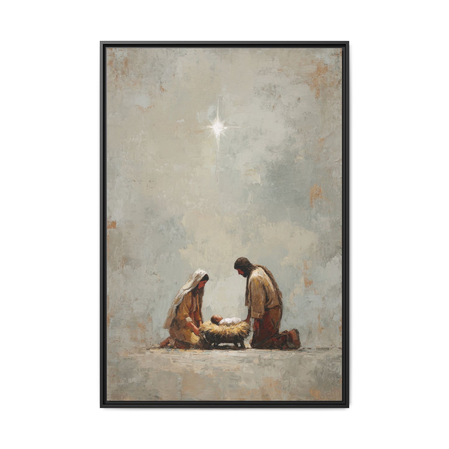 Nativity Scene Art Print - Warm Family Vibes