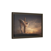 Rustic Cross Wall Art with Draped Fabric | Inspirational Decor