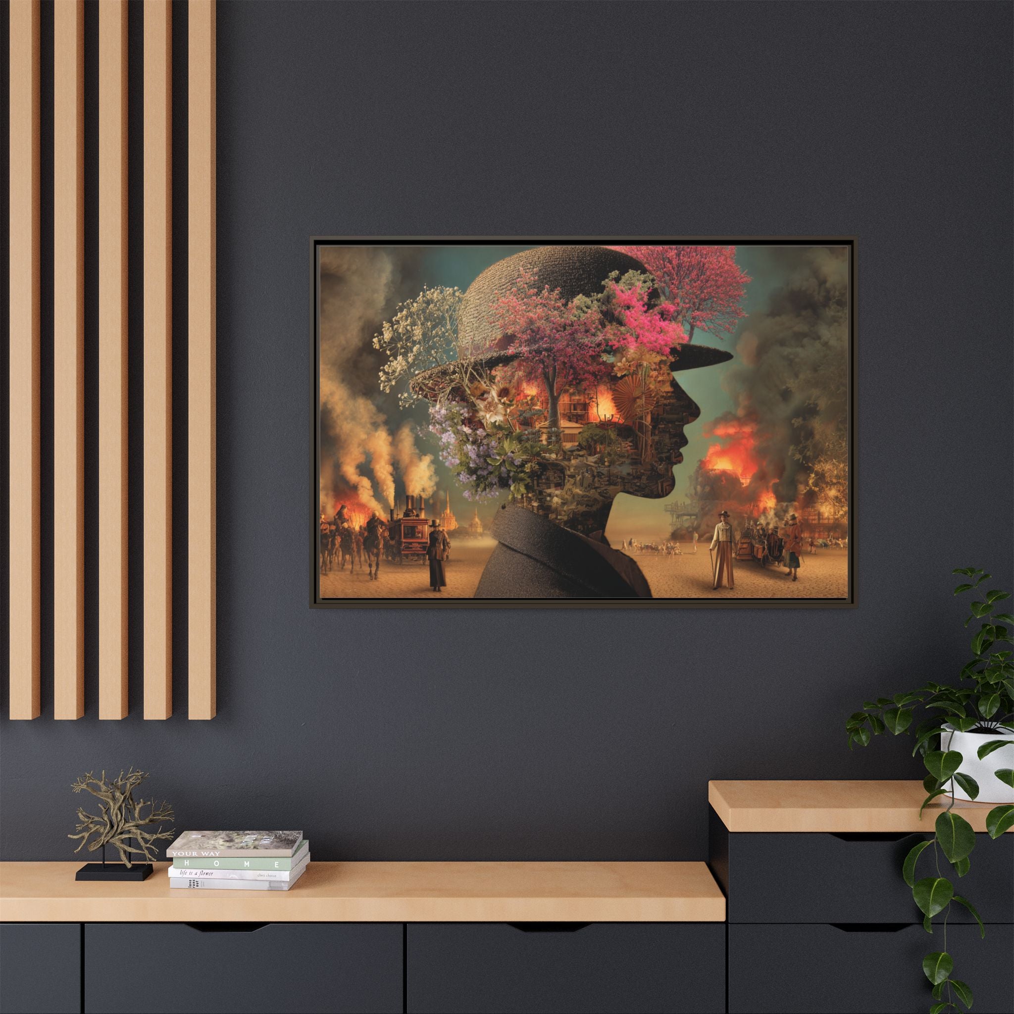 Surreal Botanical Portrait Art | Unique Digital Illustration