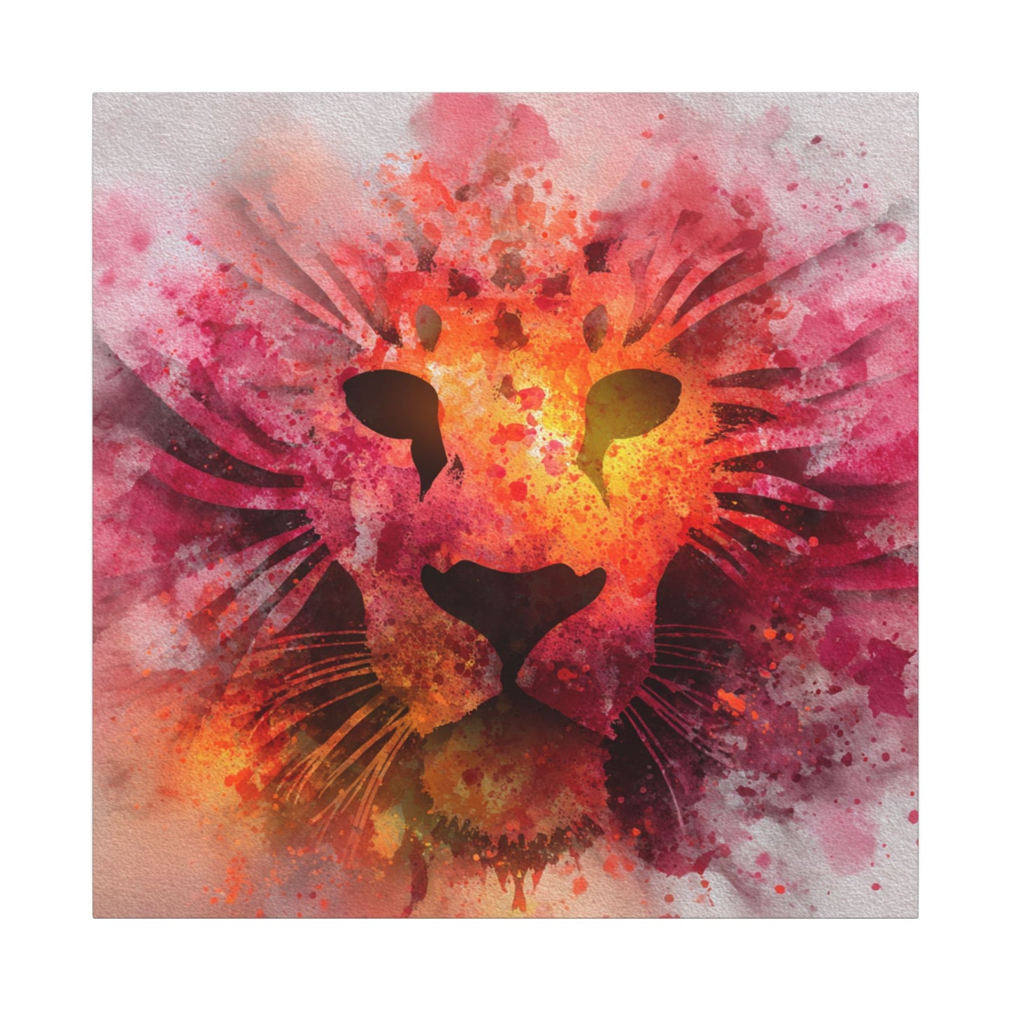 Vibrant Lion Watercolor Artwork | Animal Portrait