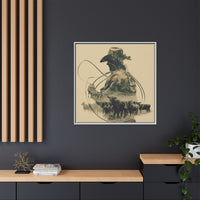 Lone Cowboy Silhouette Art - Vintage Western Charm