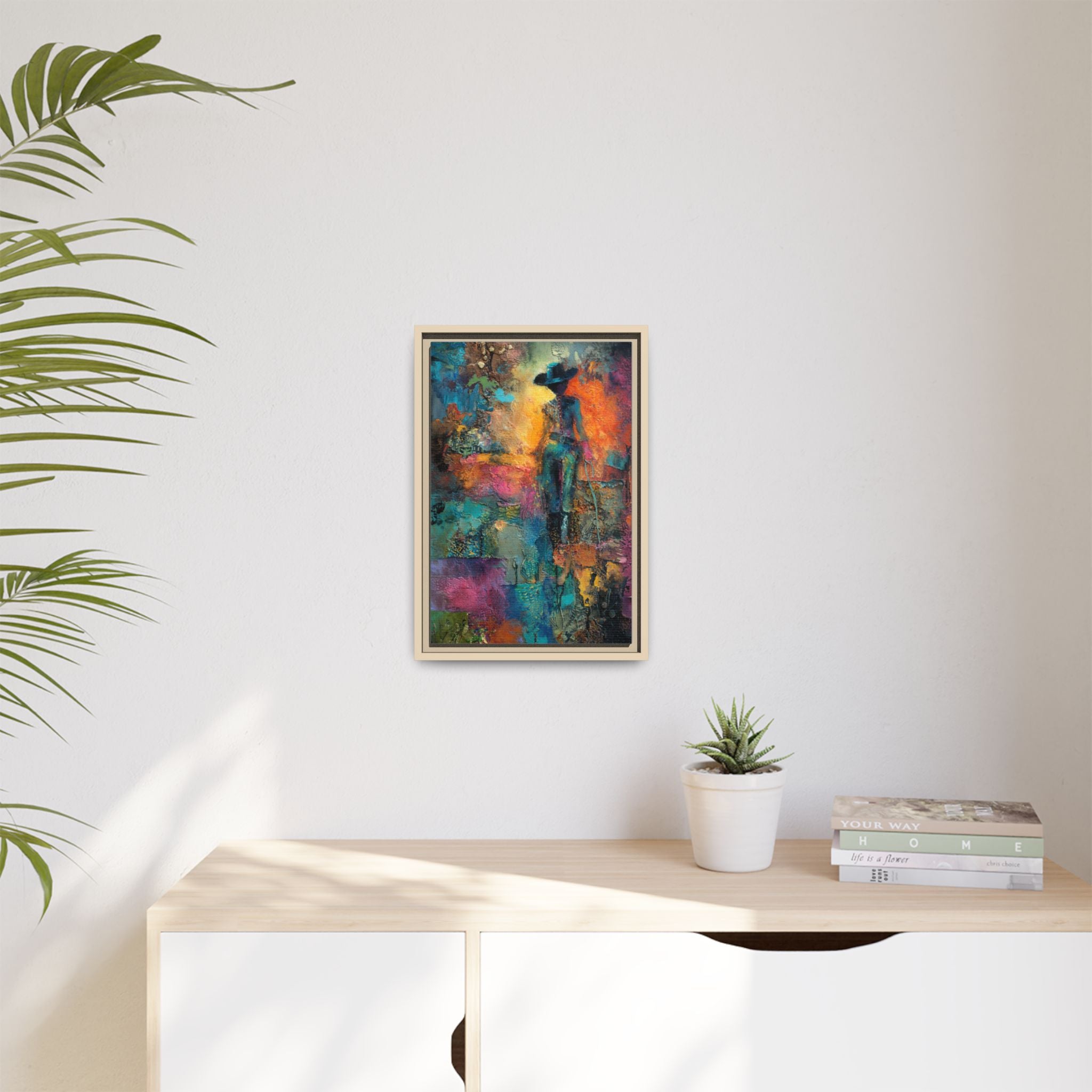 Abstract Cowgirl Art | Colorful Canvas Artwork