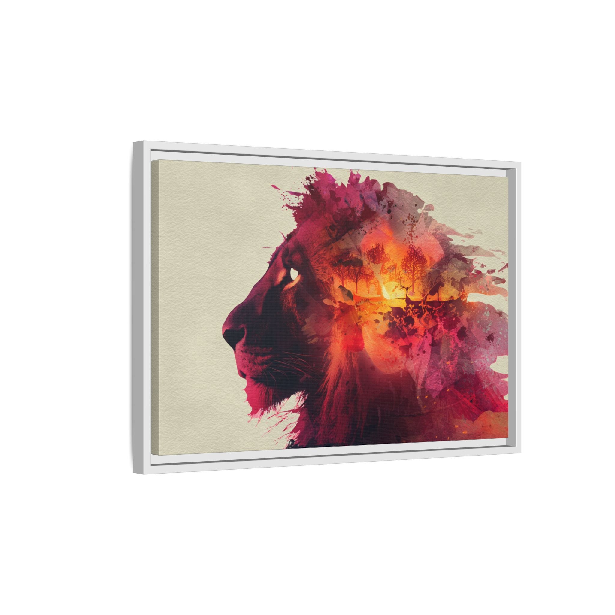 Majestic Lion Watercolor Art | Vibrant Animal Portrait