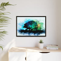 Hedgehog Silhouette Watercolor Art | Nature-Inspired Home Decor