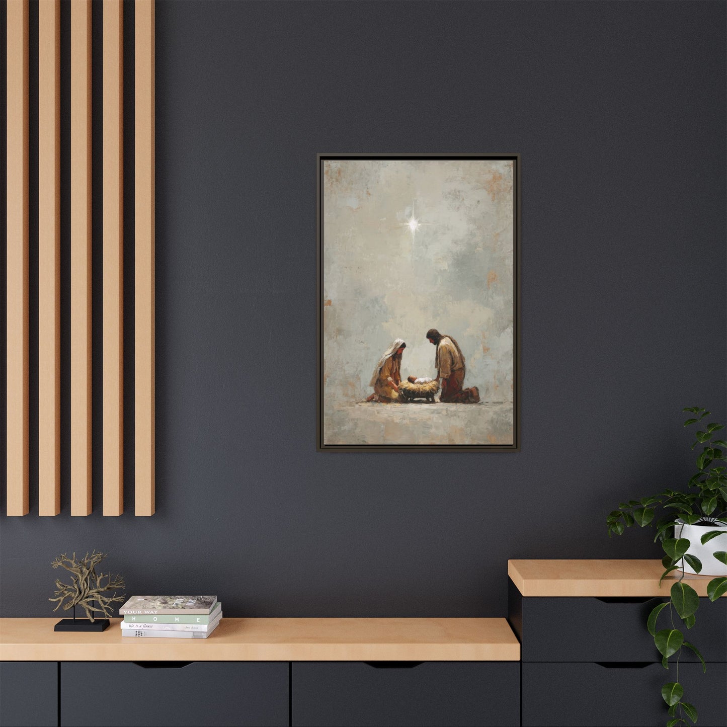 Nativity Scene Art Print - Warm Family Vibes