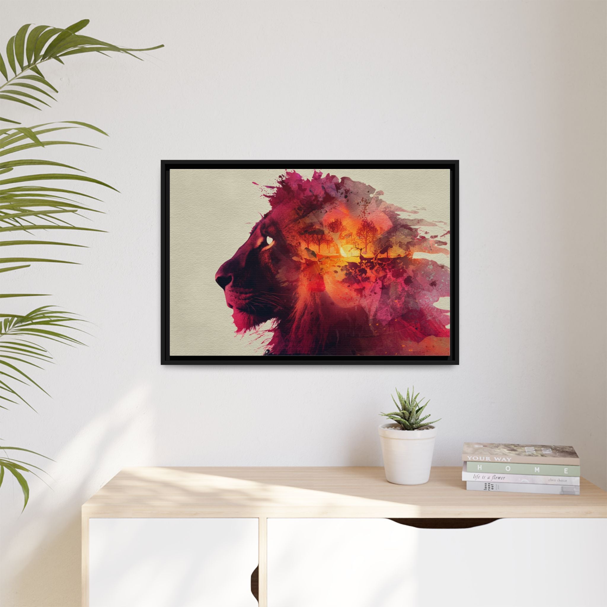 Majestic Lion Watercolor Art | Vibrant Animal Portrait