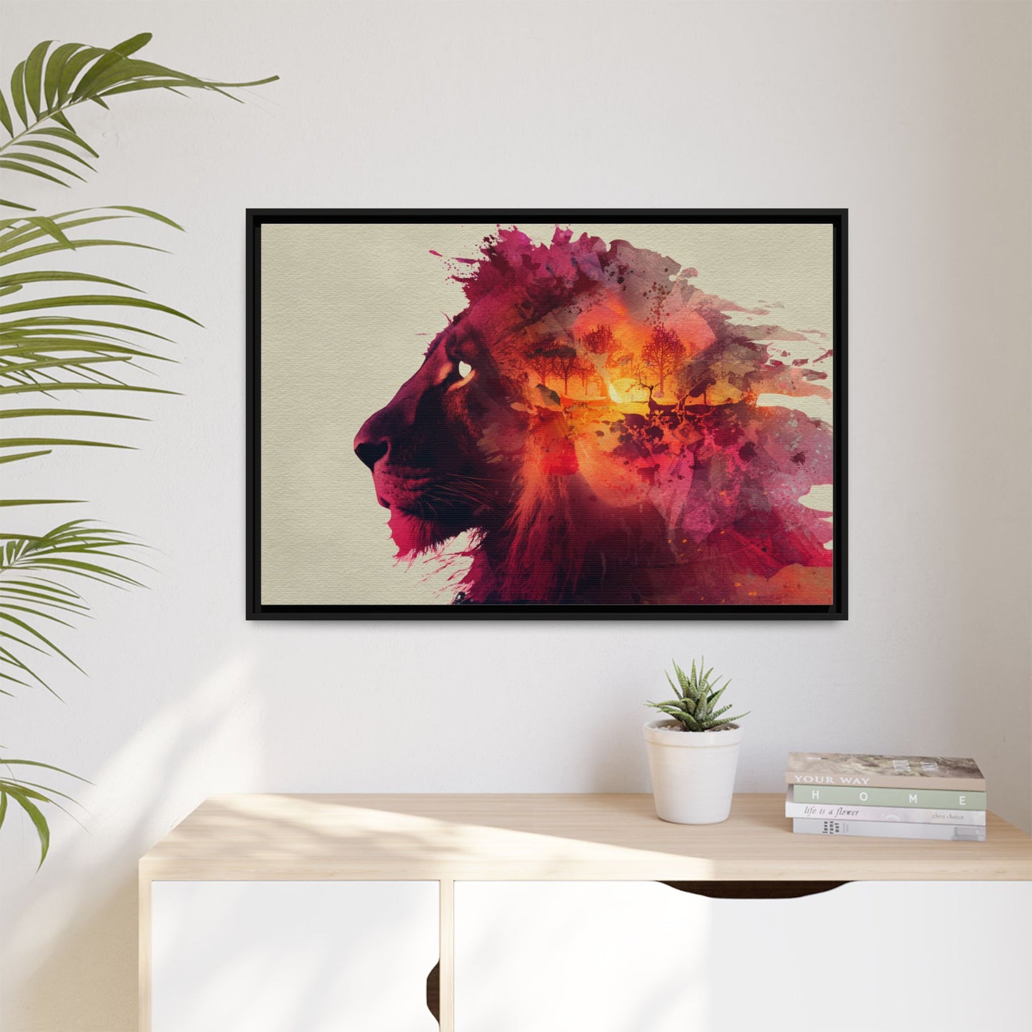 Majestic Lion Watercolor Art | Vibrant Animal Portrait
