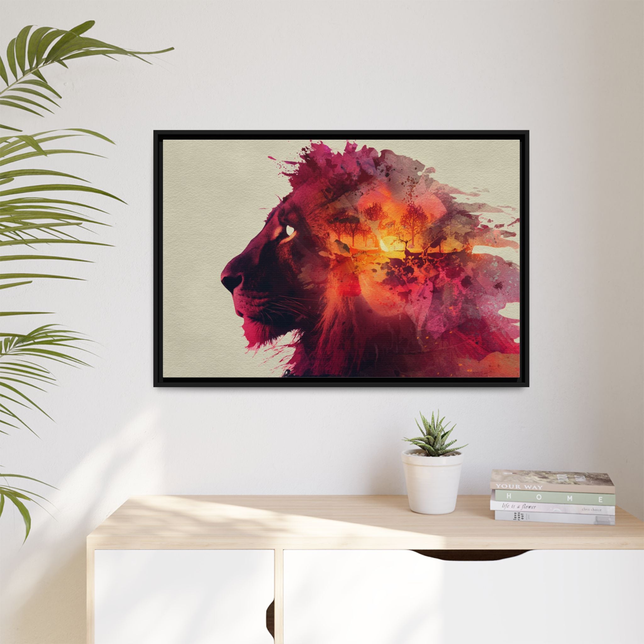 Majestic Lion Watercolor Art | Vibrant Animal Portrait