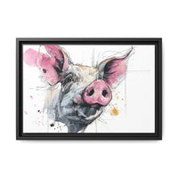 Whimsical Pig Art Print - Playful Farmhouse Decor