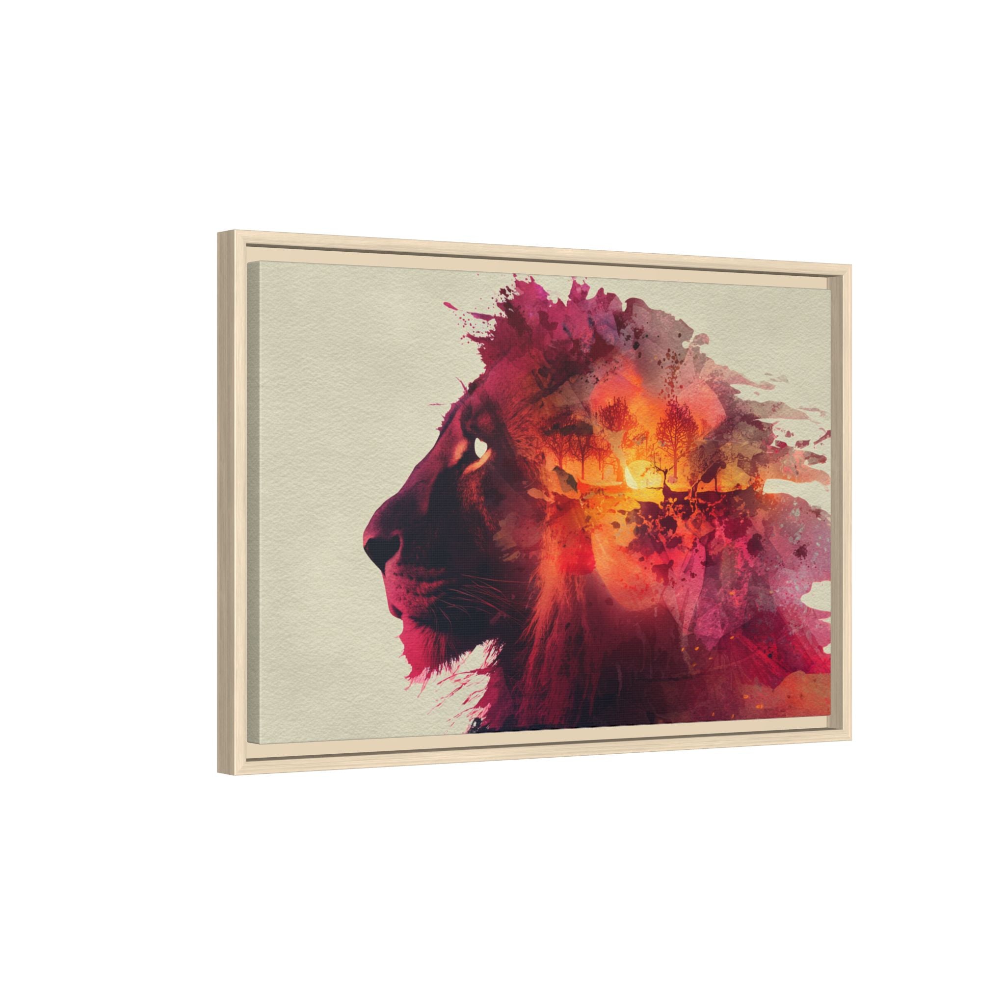Majestic Lion Watercolor Art | Vibrant Animal Portrait
