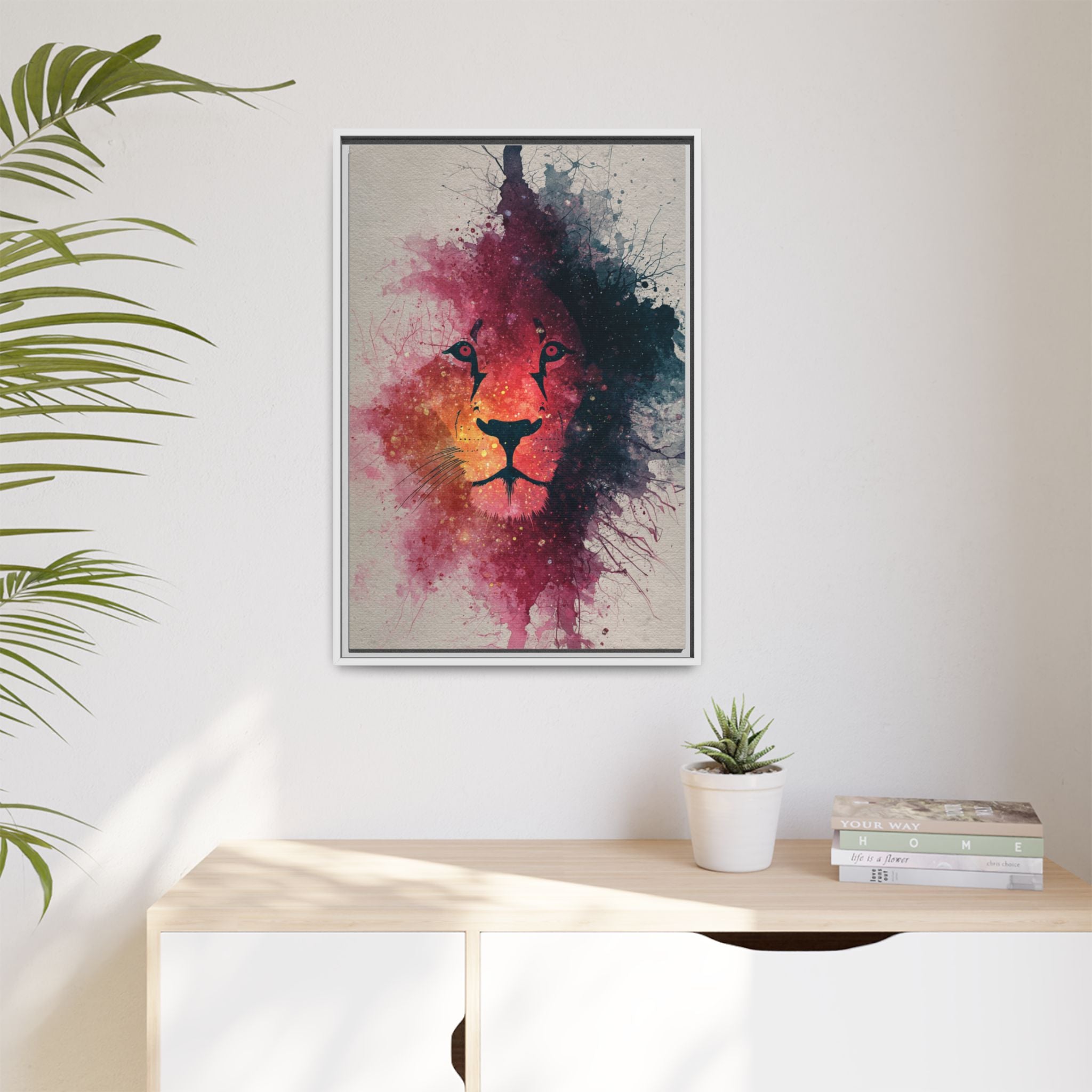 Majestic Lion Watercolor Art | Vibrant Animal Portrait