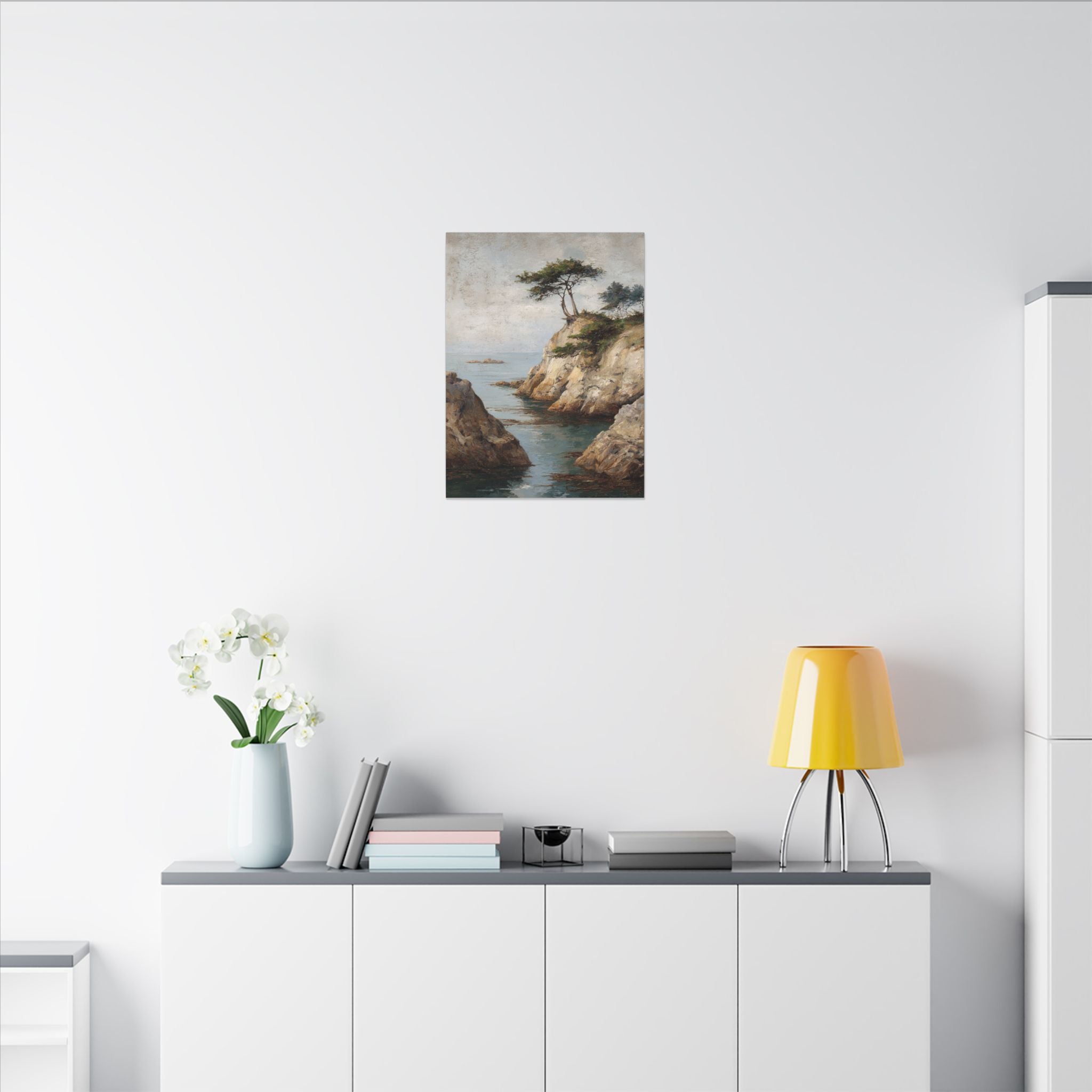 Serene Seaside Landscape Art - Tranquil Coastal Decor